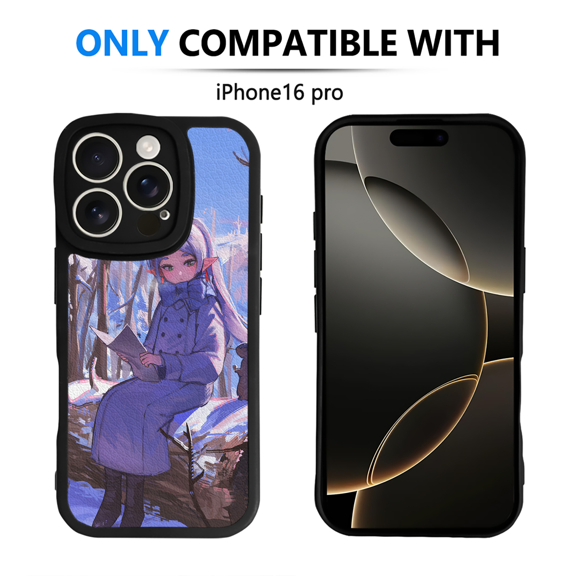 （画像用） 葬送のフリーレン Frieren 【iPhone 16シリーズ対応】シリコンスマホケース（レザー調） 材質：シリコン
